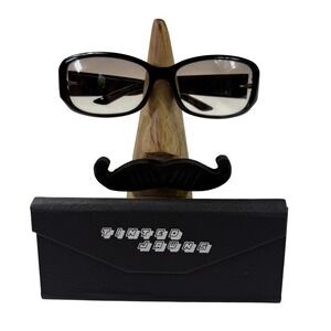 Christian Dior Starshine/F Sunglasses Black Rectangle Star Detail 584LF Italy
